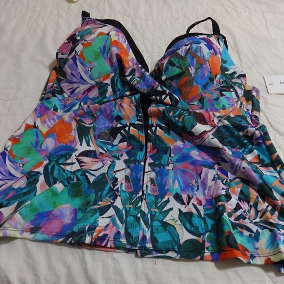 Swimsuits for All size 20 tankini top, NWT, adjustable shoulder & back straps, - Picture 8 of 16